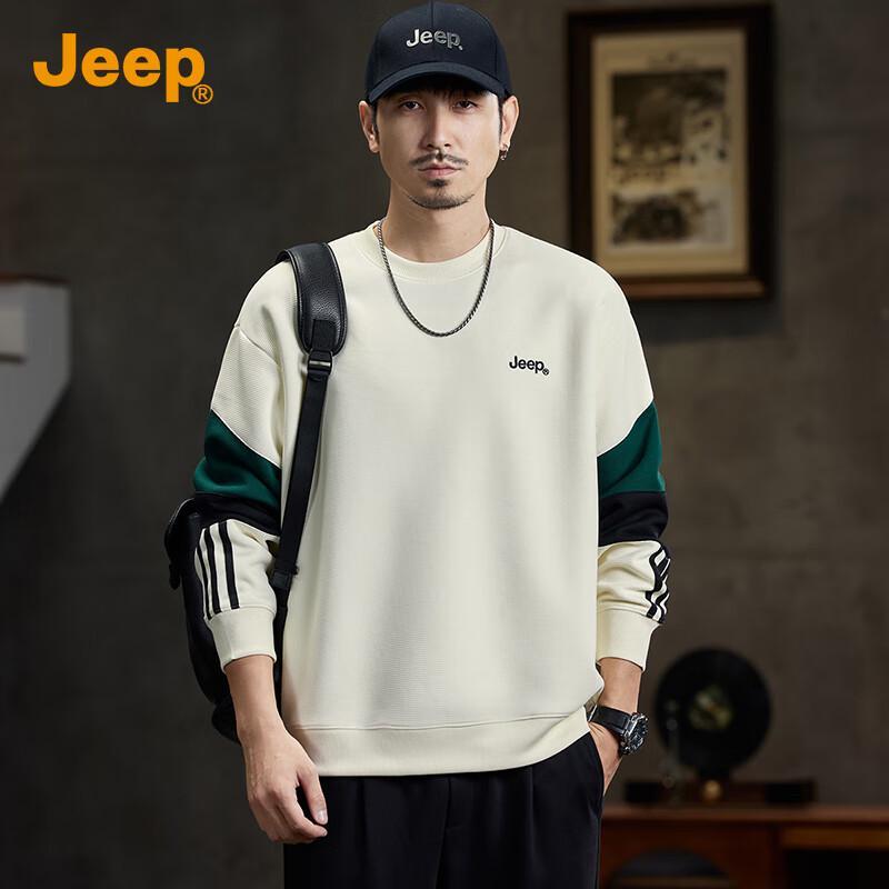 Jeep Men's Round Neck Pullover Sweatshirt