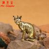 Laiton Massif Chat Sphynx Petite Statue Ornements de Bureau Figurines d'Animaux Vintage Modèle Décorations de Maison Porte-Bonheur Artisanat Accessoires