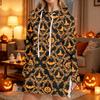 Women's Casual Long Sleeve Halloween Print Hoodie Pullover Top for Fall Festive Wear