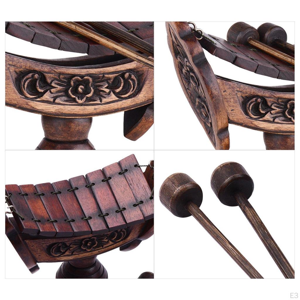 Wooden Xylophone Teak Wood Percussion Musical Instrument Home Decor Decorative Hand Knock