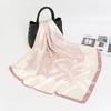 2024 Summer Korean Fashion Striped Satin Shawl for Women - Faux Silk Decorative Scarf FJ024