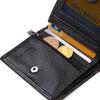 Small Leather Wallet for Men with Crocodile Effect CANPELLINI 21738 Black
