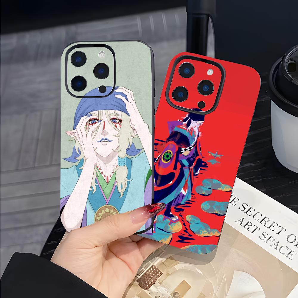 Classic Horror Ukiyoe mononoke K-Kusuriuri Phone Case Black Matte Thin Phone Case For iPhone17 16 15 14 13 ProMax