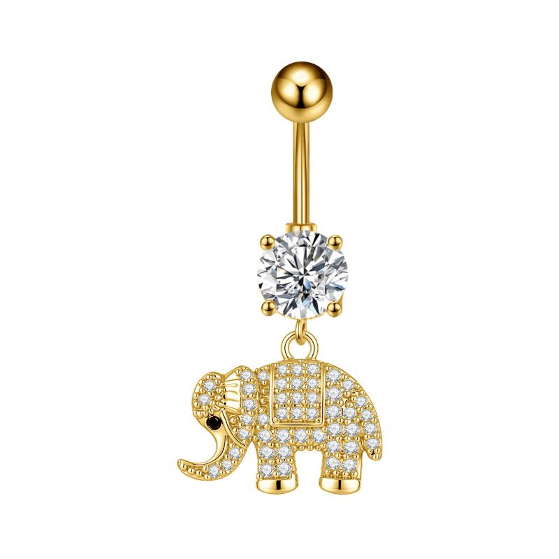Crystal Belly Button Rings Stainless Steel Zircon Heart Crown Flower Navel Piercing Sexy Ombligo Body Piercing Jewelry
