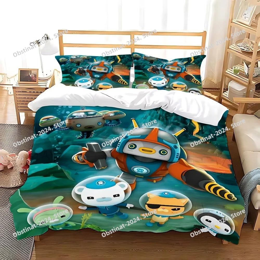 Duvet The Octonauts Cartoon Pillowcase Bedding Set Adult Boy Girl Bedroom Decoration Children Gift Single Double Large Size