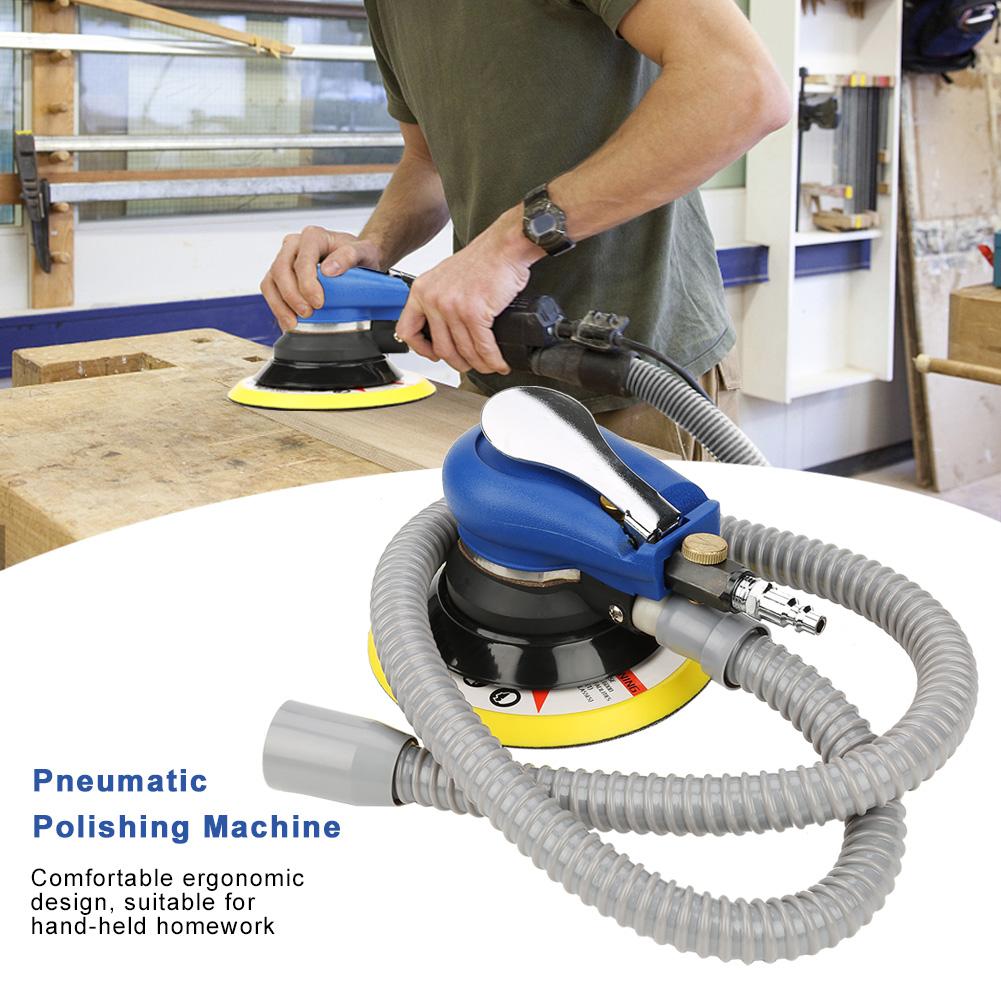 5in Round Sander Vacuum Cleaner Pneumatic Polishing Machine Vacuum Pipe Storage Bag