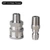 2Pcs/Set Stainless 3/8" 1/4" Quick Connector & Plug With NPT3/8 NPT1/4 Male Female Fitting Thread High Pressure Washer Accessories