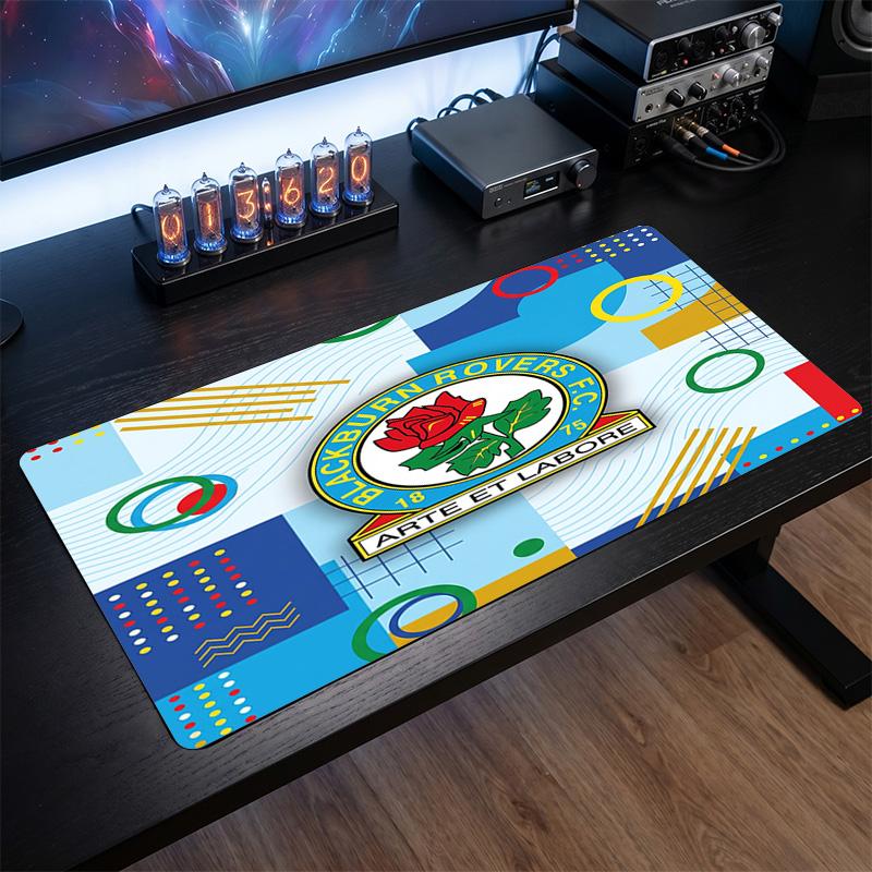 Tappetino per Mouse Grande Stampa Calcio Blackburn Rovers, Tappetino Esteso Antiscivolo per Scrivania da Gioco per Ufficio Casa