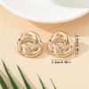 Fashion Exquisite Creative Versatile Twisted Alloy Stud Earrings Retro Hong Kong Style Stud Earrings