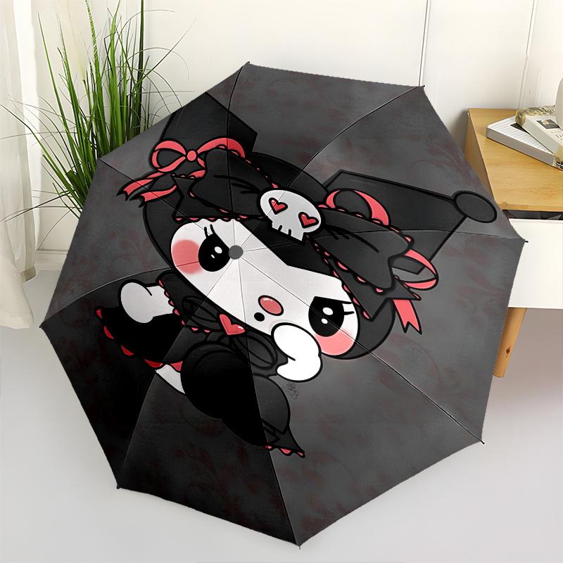 

Cute,Gothic Automatic opening and closing folding umbrella with 8 rib frame and compact travel design,perfect for all occasions | Stylish