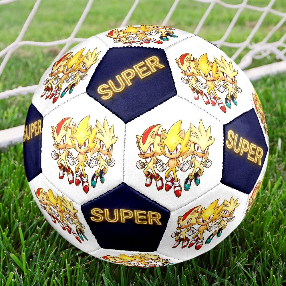 1pc Sonic the Hedgehog Soccer Ball Size 5 Indoor Soccer Ball Fashion Colorful Backyard Game - Great For Sports Fans Gift HE56