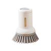 Innovative Handle Scrub Brush with Built In Liquid Storage for Efficient Dishwashing and Pot Cleaning