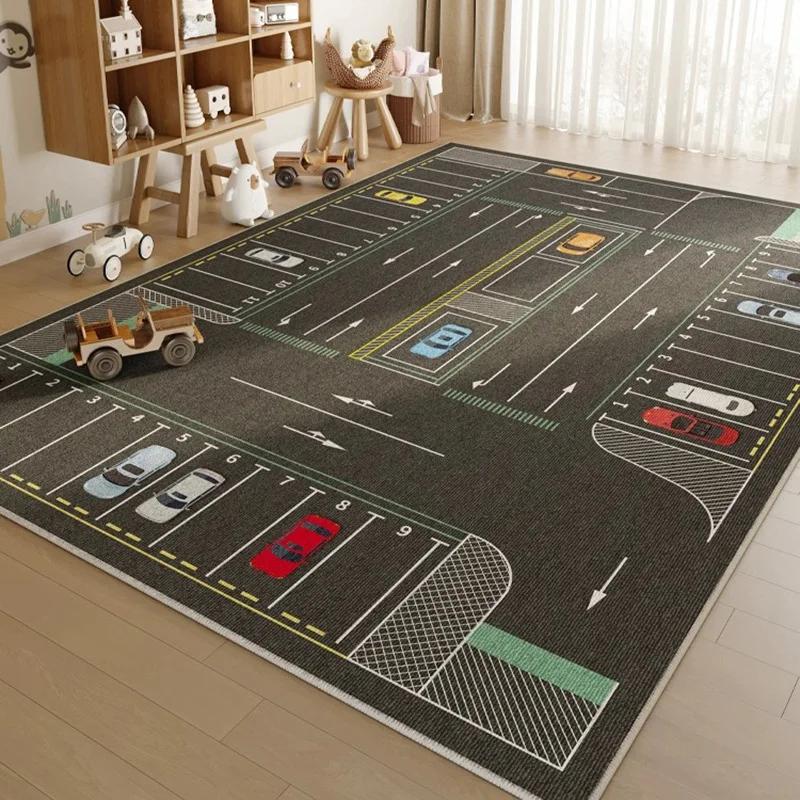 Cartoon Living Room Rug Children's Room Bedroom Soundproof Floor Mat Crawl Mat Play Mat Non-Slip Carpet Home Decor