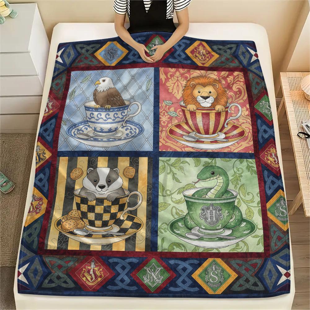 

1 шт. Фланелева ковдра з мультяшним принтом, Висока якість, Зручна для всіх сезонів, Декор для дому, Тепло та затишок, Ідеальний подарунок на Різдво, День народження 80cm x 120cm