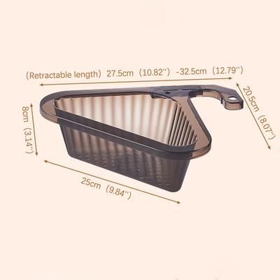 Drain Basket Triangular Non-Slip Easy Hanging Punch Vegetable Cleaning