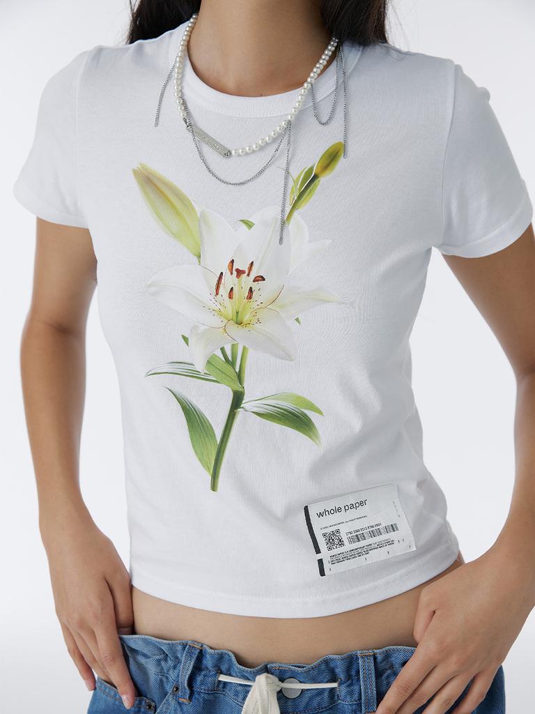Whole Paper Pearl Cutout Chain Necklace
