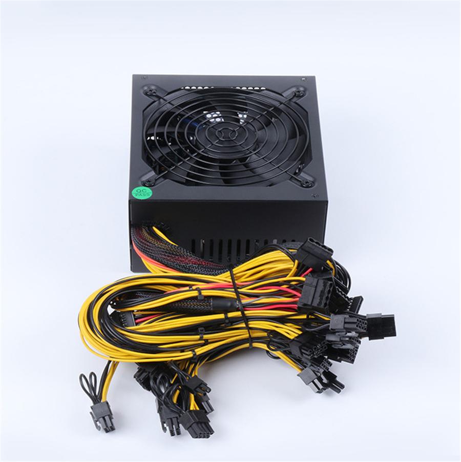 2400W Modular Power Supply for 6/8 GPU Eth Rig Ethereum Coin Mining Miner 96 Gold
