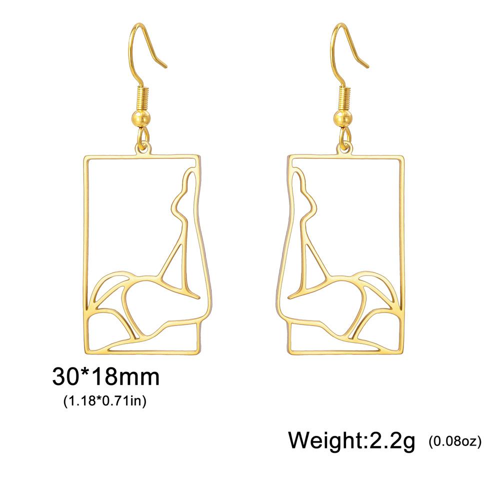 My Shape Charming Beauty Earrings for Women Girls Stainless Steel Fascinating Shapely Beauty Drop Earrings Fashion Jewelry Gift