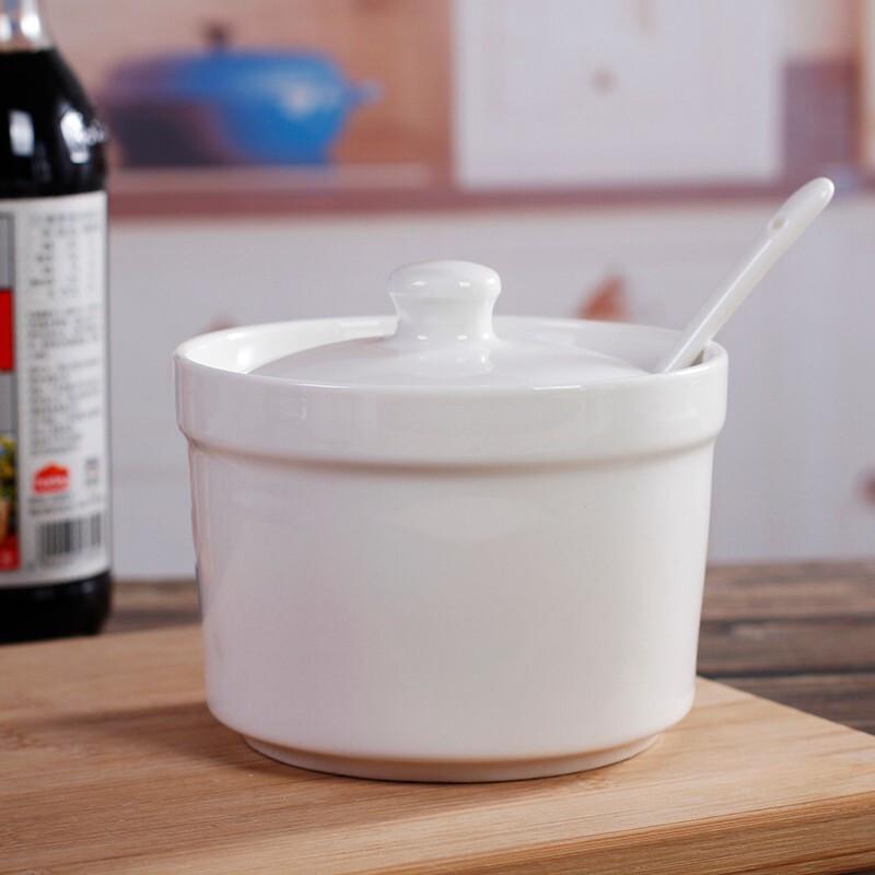 Xi Dian Ceramic Pure White Seasoning Jar