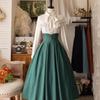Autumn Winter Lolita Women's Y2K Half Skirt Elegant CLA Slim Fit Classical Simple Long Skirt Versatile