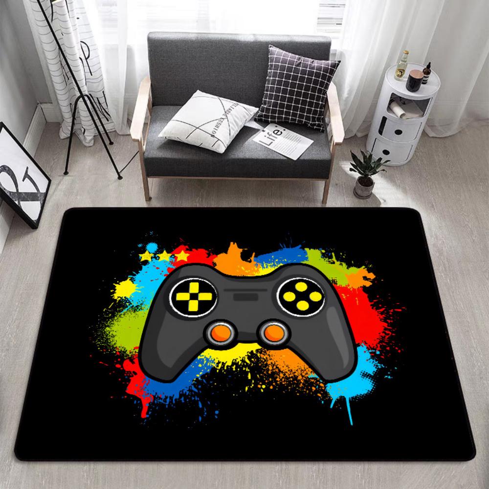 Fashion Gaming Controller Carpet Man's Cave Game Room Chair Floor Mat Living Room Sofa Decor Rug Bedroom Bedside Soft Rug Gifts