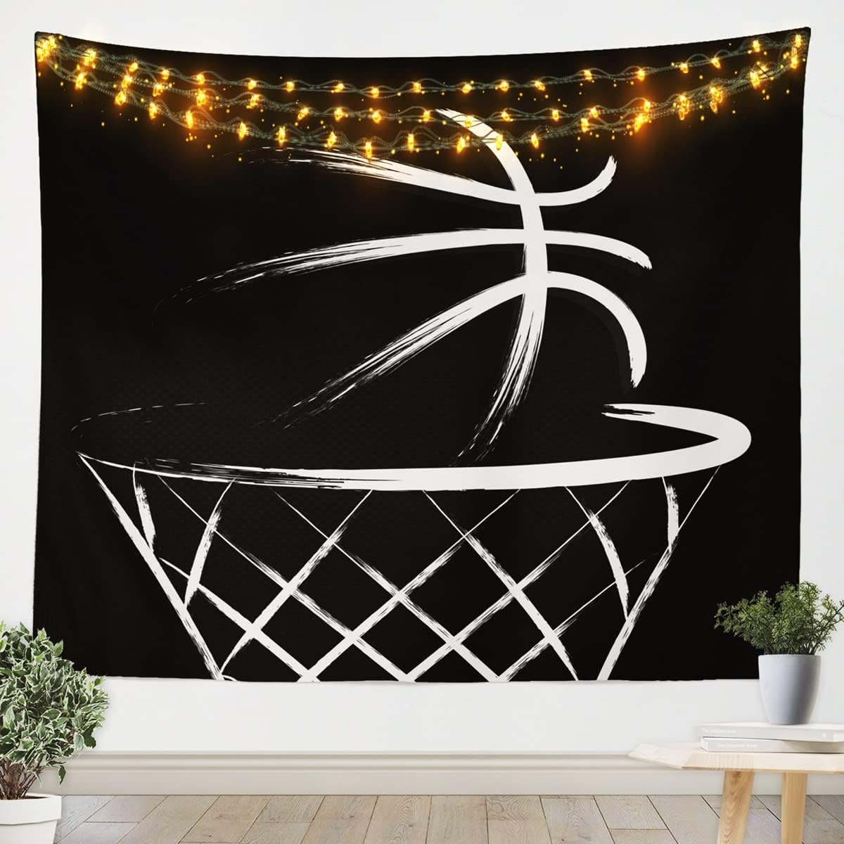

Tapestry Basketball Hoop Abstract for Kids 75x100 чёрный