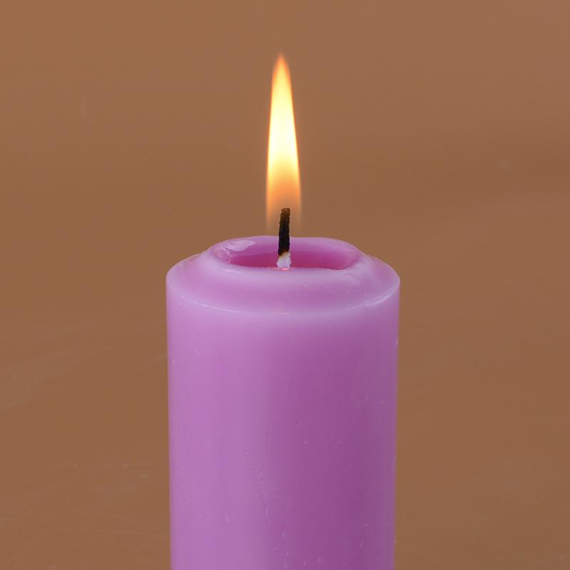 Odorless Pink & Blue Thick Wax Candles for Home Decor & Emergency Use