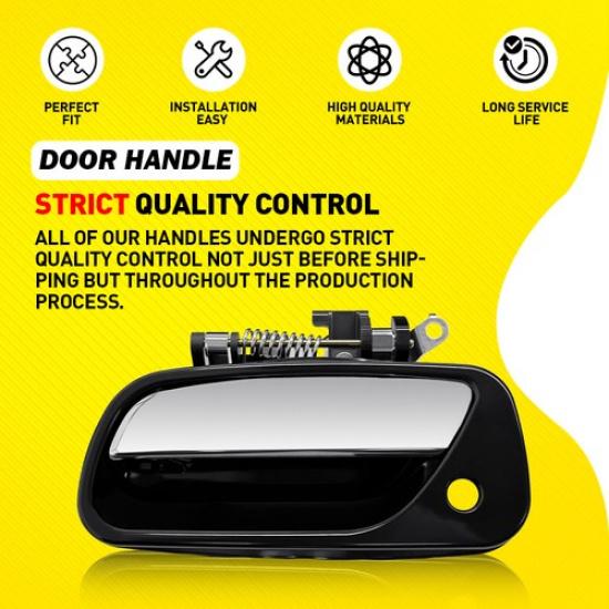 Exterior Door Handle Driver Passenger Side Chrome & Black For 93-98 Toyota T100
