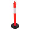 VEVOR 3 Pack Traffic Delineator Posts, 1140 Mm Traffic Safety Cones with Fillable Base and Reflective Strips