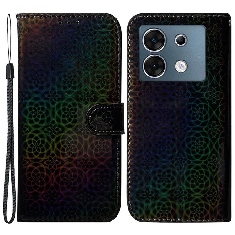 

For Infinix Zero 30 5G Case Dazzling Flower Pattern Card Slots Protective Cover