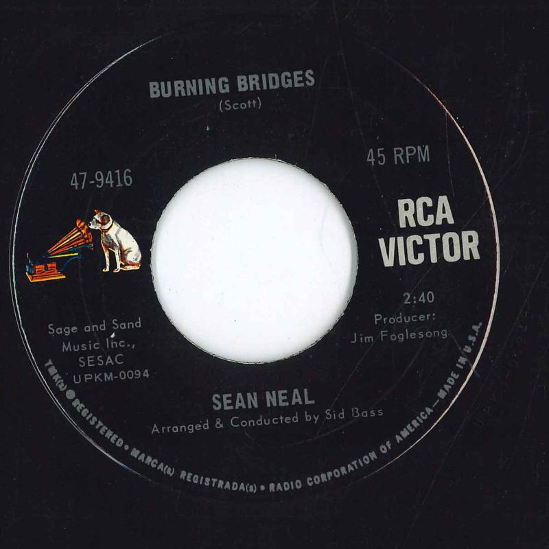 

7inch Record SEAN NEAL Burning Bridges Misty 479416 RCA VICTOR US Pop Used
