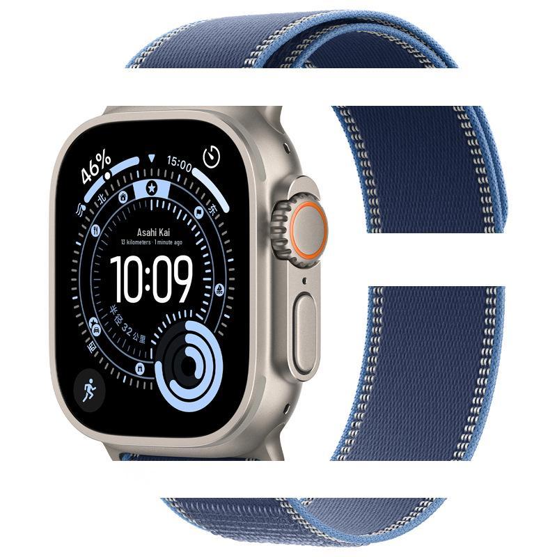 Apple Watch Ultra 10/9 Nylon Woven Velcro Trail Loop Strap