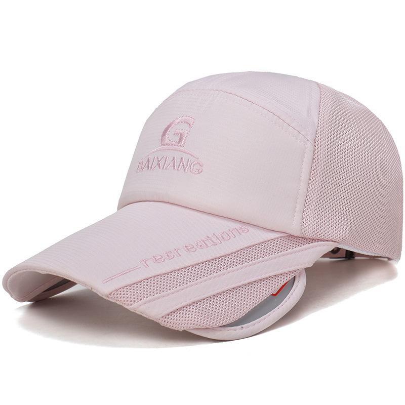 Spring and Summer Retractable Extended Brim Mesh Cap Men's and Women's Outdoor Fishing Baseball Cap Street Travel Shade Sun Protection Hat