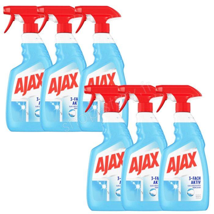 

Pack de 6 Nettoyants pour Vitres AJAX Triple Actif