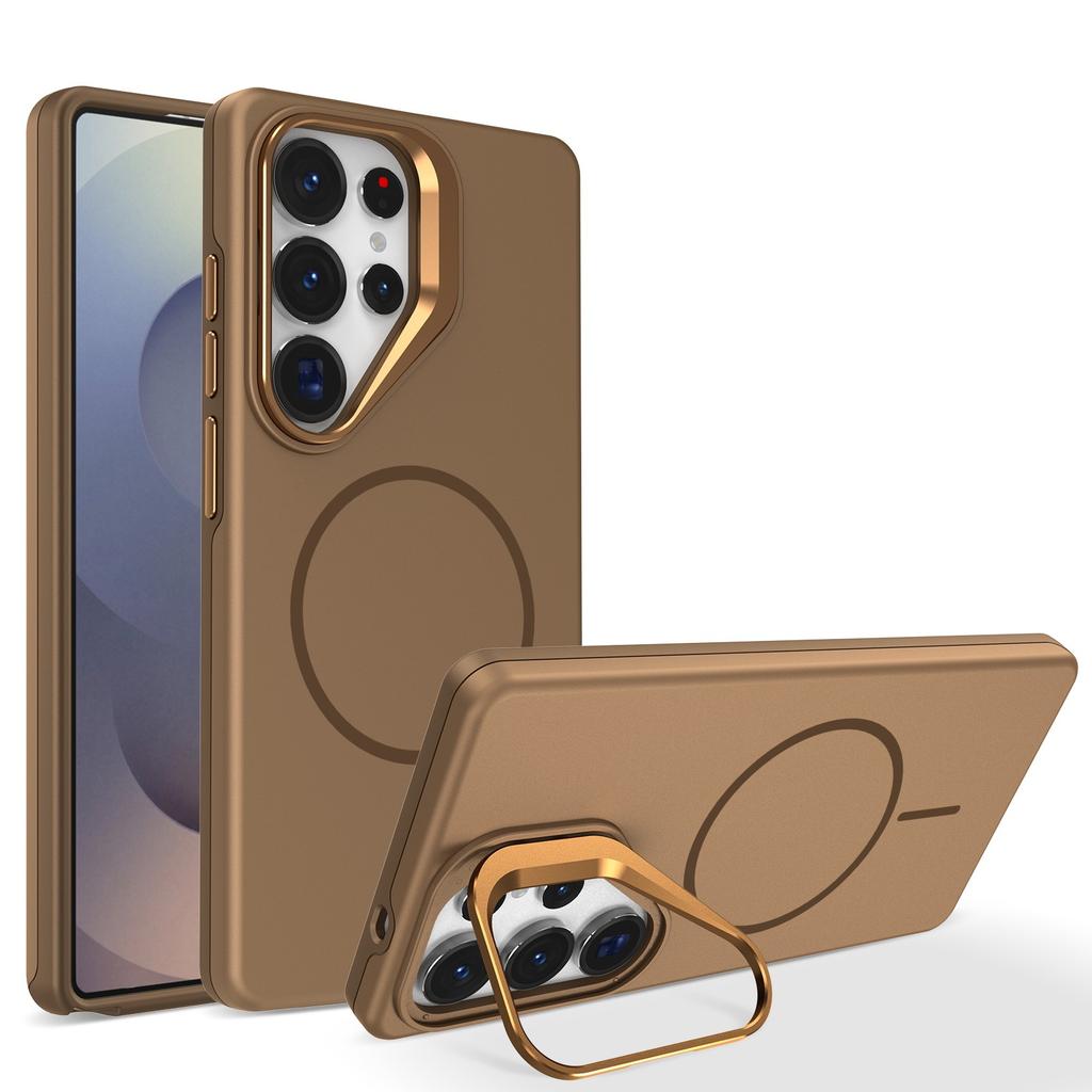 Carcasă Magnetică Nouă Mată Pentru Magsafe Pentru Samsung Galaxy S26 S25 S24 S23 S22 Ultra Plus S25FE S24FE S25Edge Cu Suport