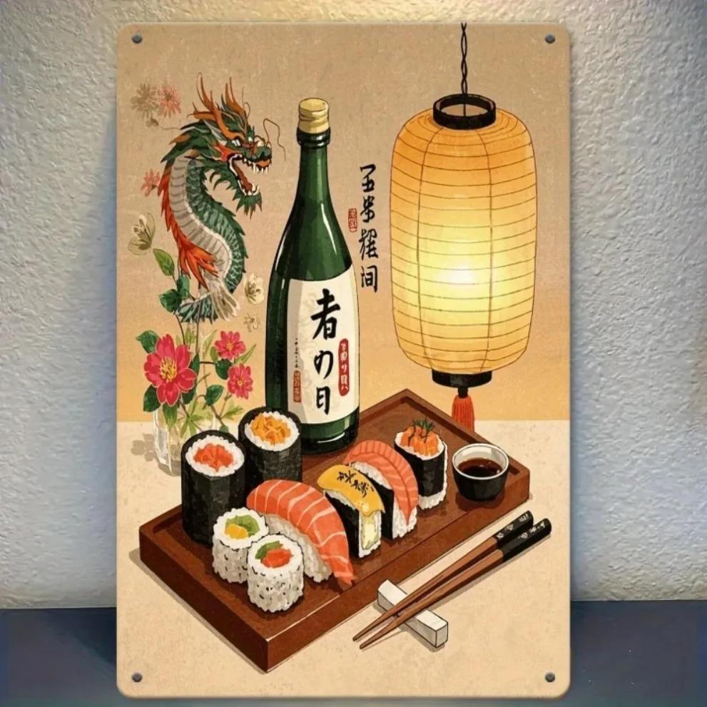 Nindža nástěnný svitek Japonské umělecké plakáty, Dekorace do kuchyně, restaurace, kanceláře