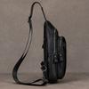 Summer Outdoor Leather Men Single Shoulder Sling Bag Chest Bag For Men Male Backpack Bag Chest Pack