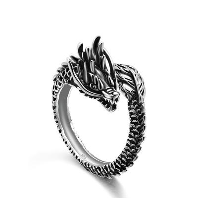 Bague en argent Sterling 925 Vintage de Style chinois, bague spéciale Dragon 100% originale en argent ouvert, réglage gratuit, bijoux fins