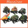 Set Of 6 Dinosaur Model Boomerang Cars Vibrant Mini Toy Gift For Kids