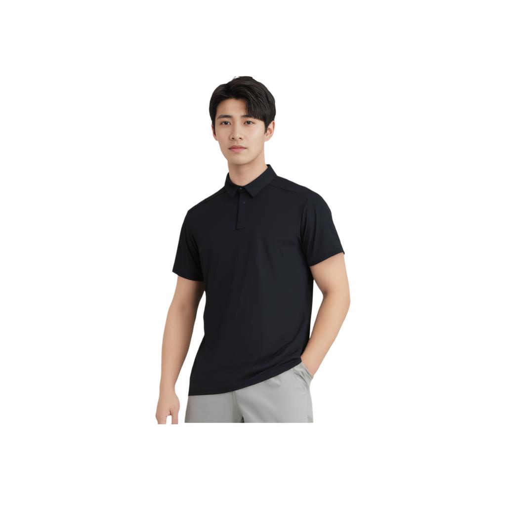 Anta Champion All-Weather Series Sports Casual Simple Pullover Short Sleeve Polo Shirt Men Polo Shirts Basic-Black 152520140-4