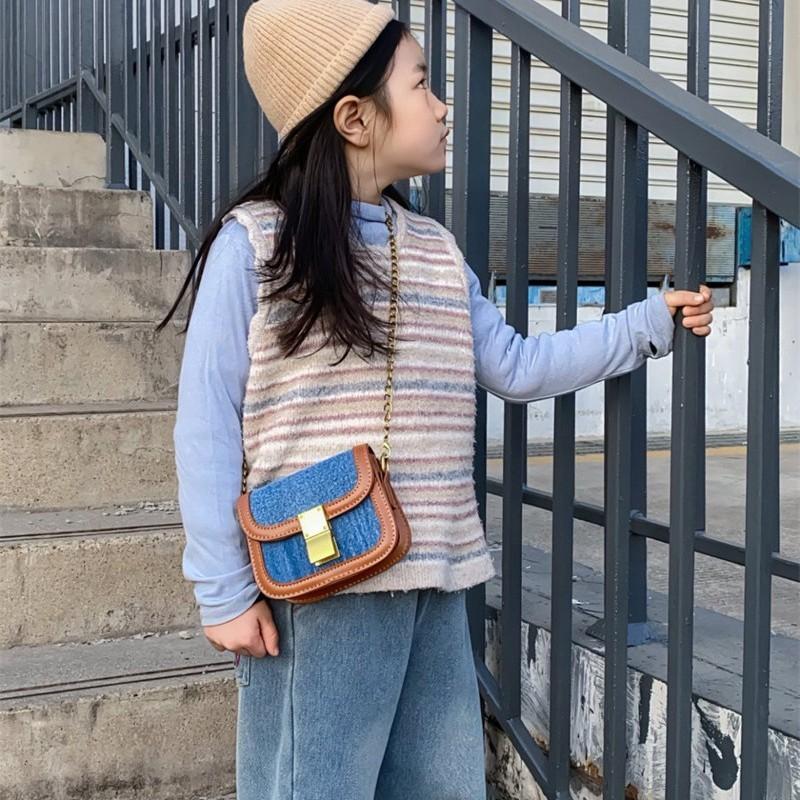 Leopard Children Print Shoulder Bag  Mini Chain Coin Purse Waterproof Durable