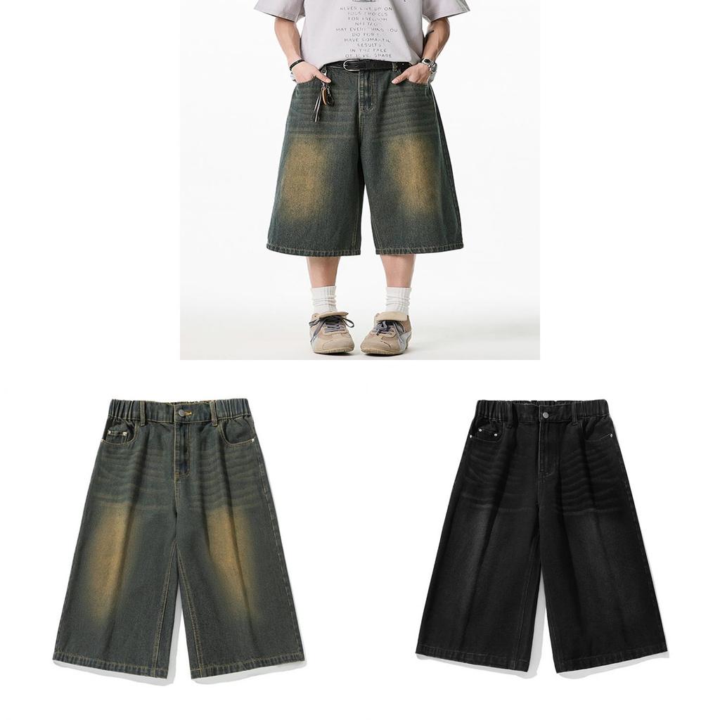 Vintage Blue Casual Pants With Loose Fit For Men Summer 2026 Relaxed Style