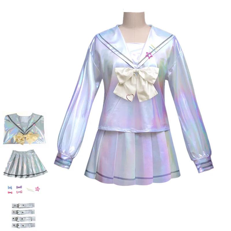 Game NEEDY GIRL OVERDOSE KAngel Cosplay Costume Lolita Girls Sailor Suit Uniform Dress Halloween Carnival Anime School Clothes