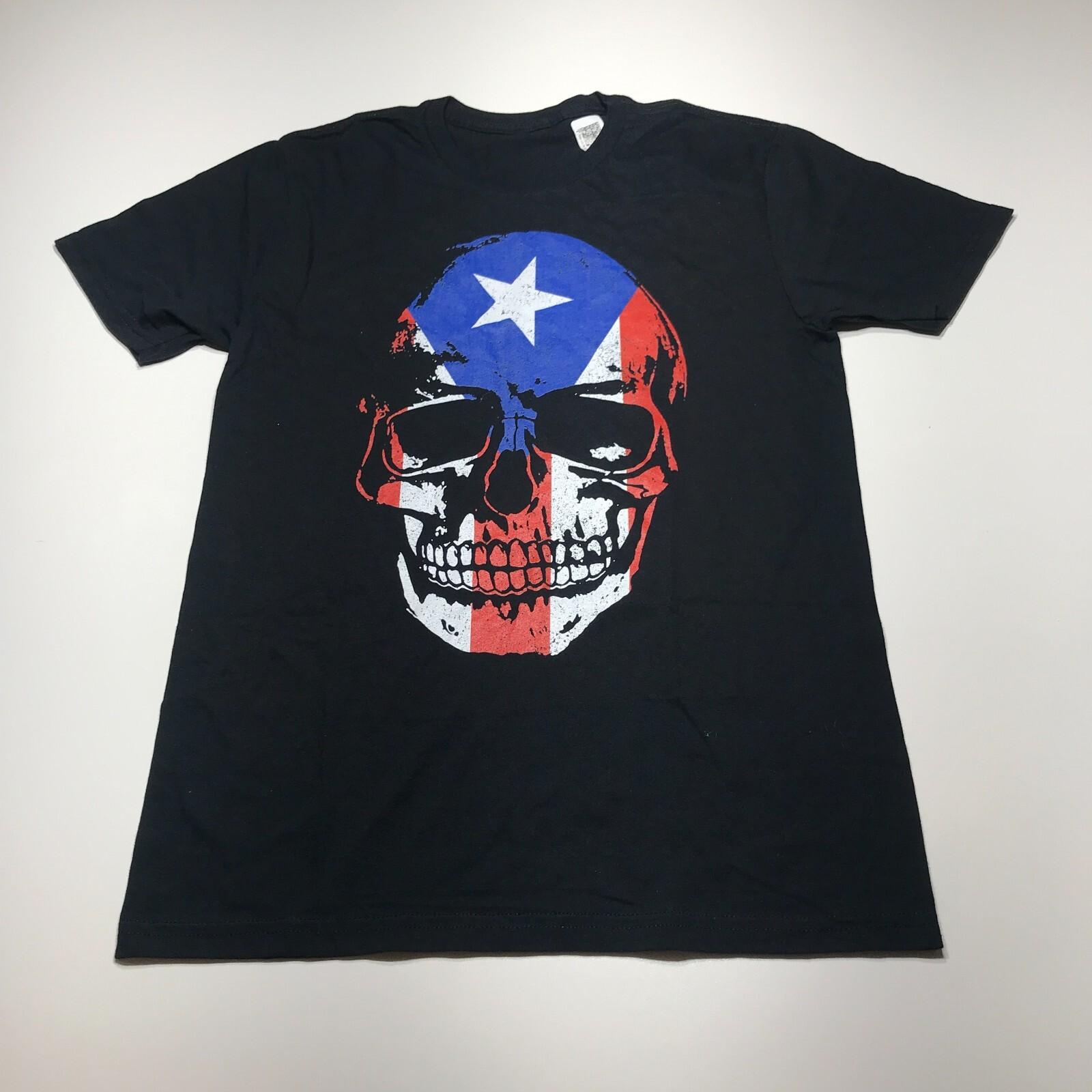 Unbranded T-Shirt Mens Size Small Black American Flag Skull Graphic Print NWT S разноцветный