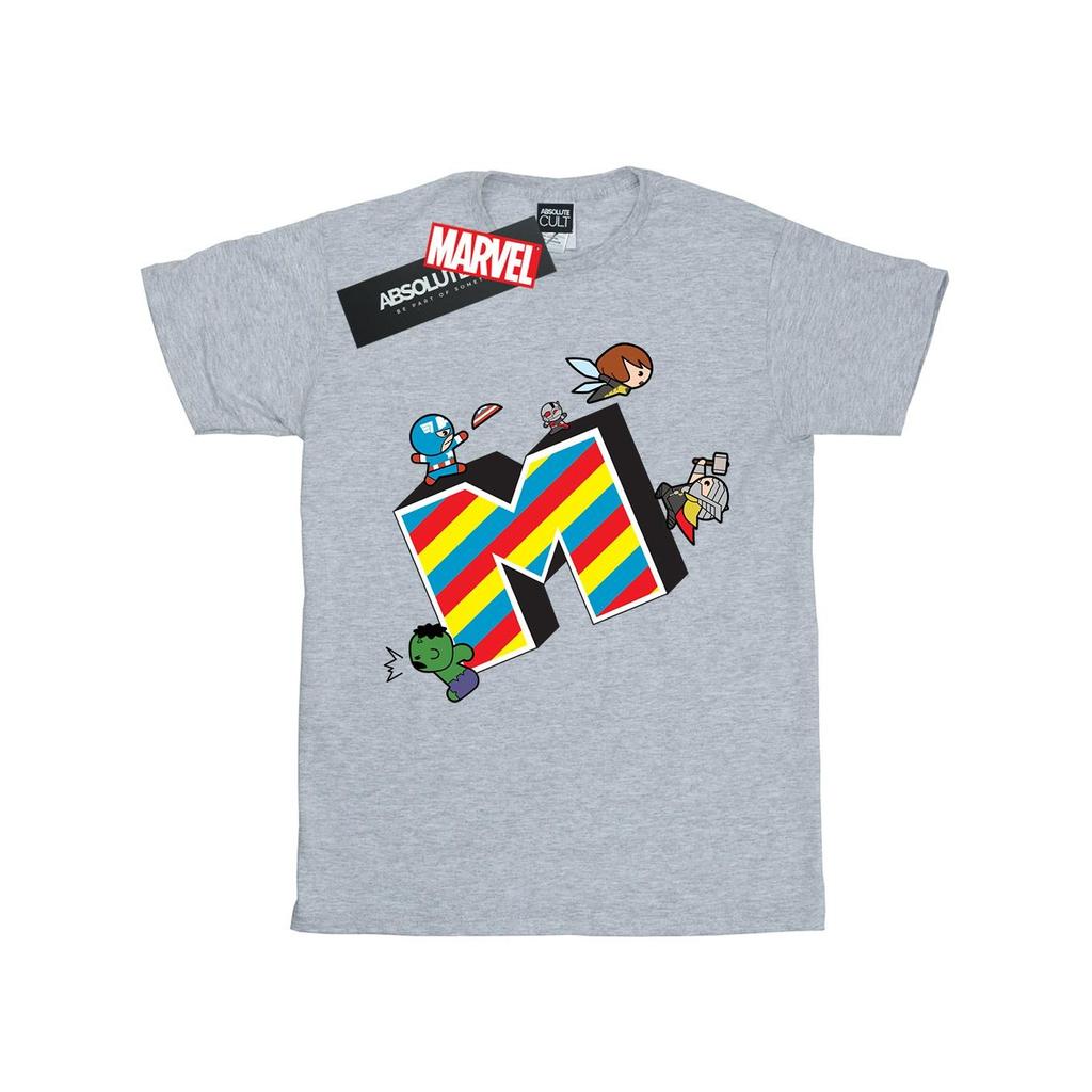 Marvel Mens Kawaii M Is For Marvel T-Shirt