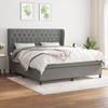 Bed with Mattress - Exclusive Home - 160x200cm - Adjustable Headboard - Dark Grey - Pocket Springs
