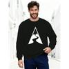Men's Mountain And Winding Path Pattern Casual Round Neck Sweatshirt, Plus Size.