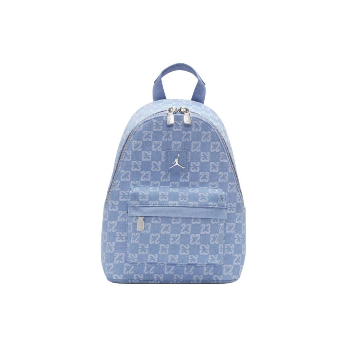 Jordan Simple Print Logo Versatile Cotton Backpack Unisex Backpack Denim-Blue IM4476-467 Denim Blue