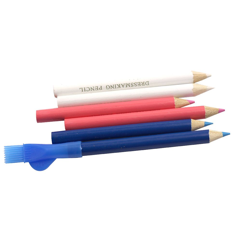 Brush Cap Simple Red,Blue,White Dressmaker Tools Water Soluble Pen Sewing Marker Fabric Pencils