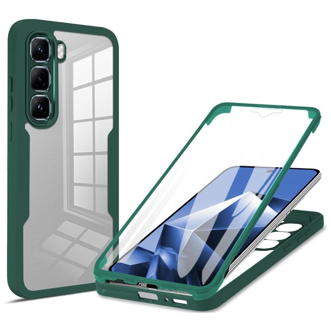 

Full Body Protection Shockproof Case for Infinix Hot 60 Pro Pro+ Plus Hot 60i Protective Cover Screen Protector Fundas Coque Infinix Hot 60 Pro зелёный